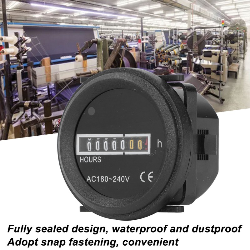 Round Hour Meter PC High Accuracy Quartz Mechanical Hour Meter