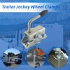 48mm Cast Trailer Jockey Wheel Clamp Centre Handle Wheel Split