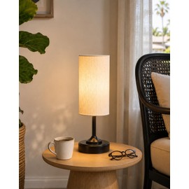 EZVALO Cordless Table Lamp with Timer, Small Dimmable Ambient Light