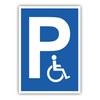 tradercat Behindertenparkplatz Schild Aufkleber aus Vinyl Schilder Sticker mit UV-Schutz
