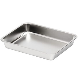 Stainless Steel Bat, Deep Type, 15 Pieces, 11.8 x 9.4 inches (30 x 24 cm), Commercial Use, Kitchen Bat, Corner Bat, Frying Bat, Stainless Steel Container, Square