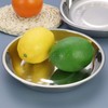 Zerdyne Set of 4 Dinner Serving Plates, Stainless Steel Round