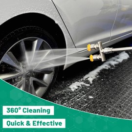 EZALOR Dual Pressure Washer Tips, 2-in-1 Pressure Washing Nozzle Tips, Power Washer Dual Nozzles with 8PCS Power Washing Spray Nozzle (0, 15, 25, 40 Degree), 1/4" Quick Connect, 5000 PSI