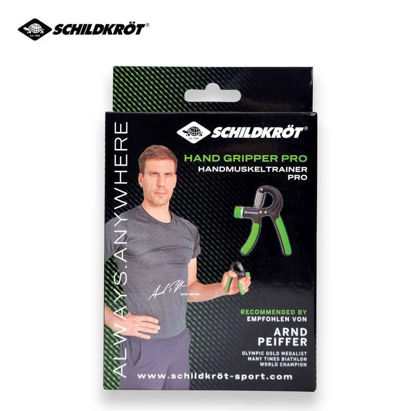 Schildkröt Fitness Unisex's Hand Grip Pro Muscle Trainer, Green/Grey, Medium