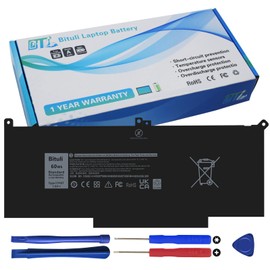 Bituli F3YGT 2X39G 60WH Laptop Battery for Dell Latitude 12 7000 7280 7290 13 7000 7380 7390 P29S002 14 7000 7480 7490 E7280 E7480 E7490 E7290 E7380