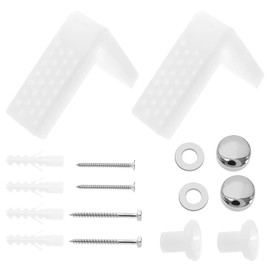 The Lord of the Tools 2 Sets Floor Toilet Fixing Kit L Shape Toilet Bidet Fixing Screws Replacement Bathroom Repair Fixings Bracket and Screws Accessories for Bathroom Toilet
