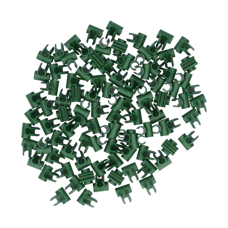 100Pcs Gardening Fixed Cross Clip Plastic Plant Buckle Clamp Clip