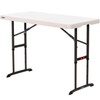 LIFETIME 4 Ft. Commercial Adjustable Height Folding Table (Almond)