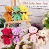 LZMDISU 15 Packs Mini Bears, 15 Colours Plush Stuffed Tiny