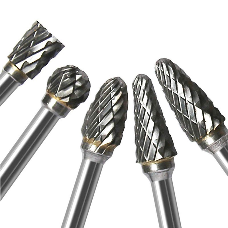 Double Cut Carbide Rotary Burr Set - 10 Pcs 1/8"