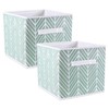 DII Non Woven Storage Collection Polyester Herringbone Bin, Small Set