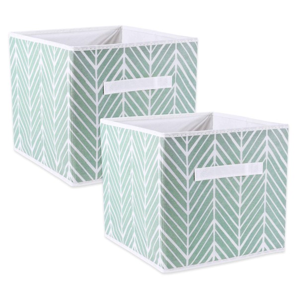 DII Non Woven Storage Collection Polyester Herringbone Bin, Small Set