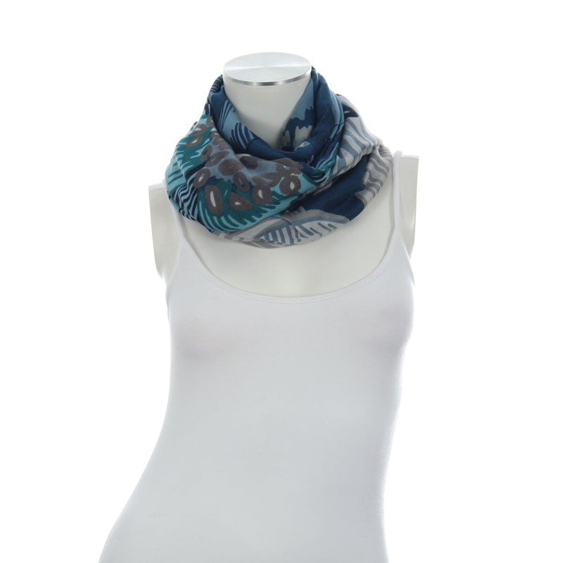 Majea Women's Loop Scarf, Various Colours, Fashionable - Blue 2,