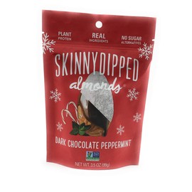 SKINNY DIPPED Dark Chocolate Peppermint Covered Almonds, 3.5 OZ