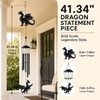 41" Large Dragon Wind Chime with Moving Spring Wings, Windchime