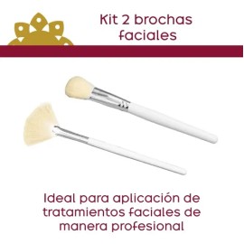 Brochas Faciales Abanico Y Oval. 2 Pzas.