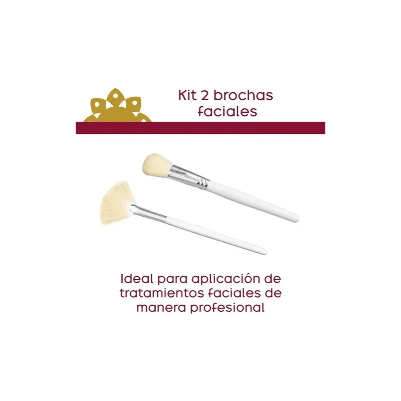 Brochas Faciales Abanico Y Oval. 2 Pzas.