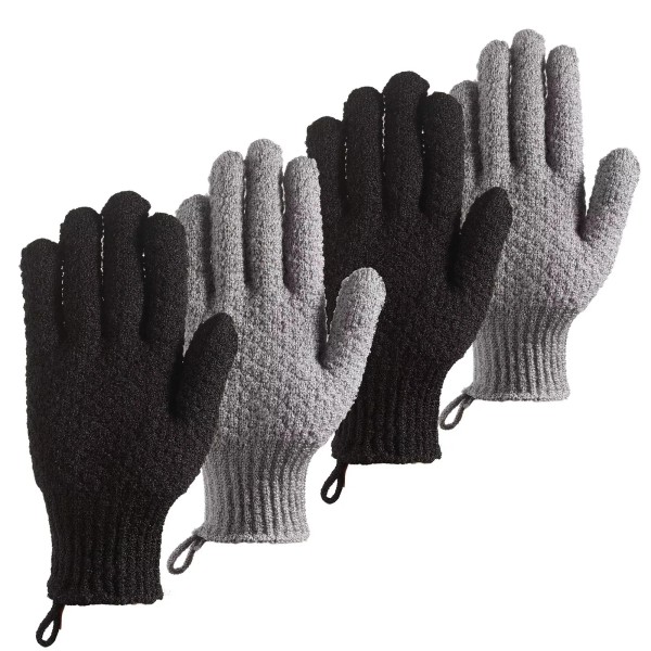 Branded Bath Exfoliating Gloves Scrub 4 Pcs Lengthened And Large