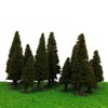 15pcs Green Scenery Landscape Model Cedar Trees with Box