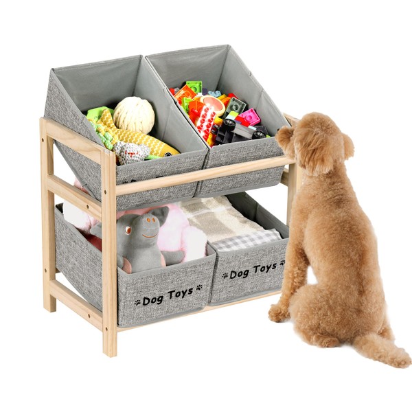 BALAPET Dog Toy Storage,Large Dog Toy Basket Dog Toy Storage