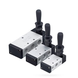 BVAKEIDZE Manual Handle Wrench Air Valve Switch 4H210-08 4H310-10 4H410-15 Pneumatic Control 2 Position 5 Port Reversing Pull 1/4‘‘ 1Pcs(4H310-10,with 12mm Fitting)