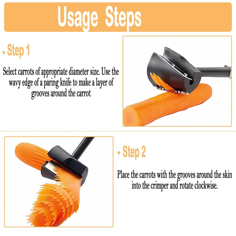 Carrot Curler and Peeler, Vegetable Spiral Cutter,Fruit Carving Tools,Kitchen Creative