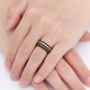 GALANI 8mm Black Men/Women Tungsten Carbide Ring with Koa Wood