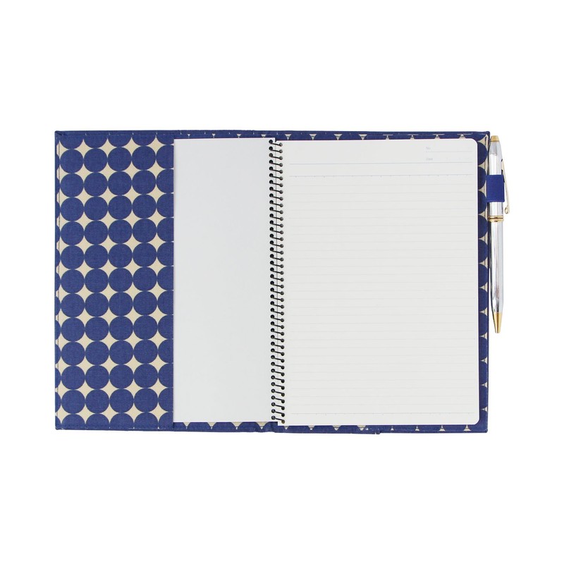 Amtsumug C02-25-00105 Notebook Cover, A5 Tatami Mat, Black, Dots, Navy