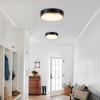Flush Mount Ceiling Light Fixture, Black Gold LED Ceiling Light,