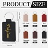 Tikjiua 30 Pcs Leather Key Fob Kit, Rectangular PU Leather