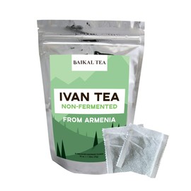 Baikal Tea - Ivan Tea Non-Fermented from Armenia - Organically Grown Willowherb, Fireweed from Mount Ararat - 30 Unbleached Teabags
