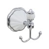 MODONA 24" Double Towel Bar - White Porcelain & Chrome