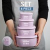 ISSEVE 6Pcs/Set Nesting Silicone Food Storage Containers with Lids, BPA