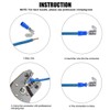 Glarks 100pcs 16-14 Gauge Semi Insulated Piggy Back Spade Electrical