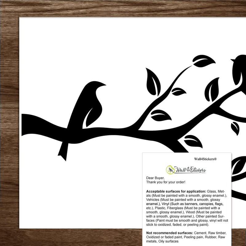Birds on Branch Vinyl Wall Sticker Living Room Furniture Door