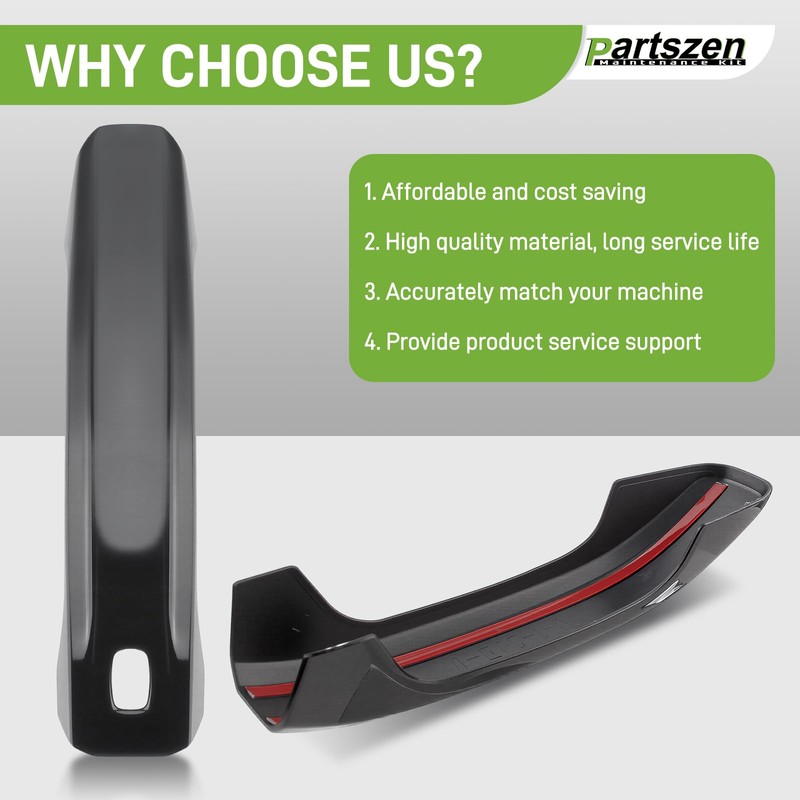 partszen Door Handle Cover Fits Gloss Black for GMC Sierra