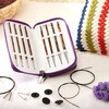 KnitPro Symfonie Tunisian Afghan Wood Crochet Hooks in Zipper Case