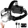 PRUBOVI 100,000LM Rechargeable LED Headlamp, Super Bright Head Lamps for