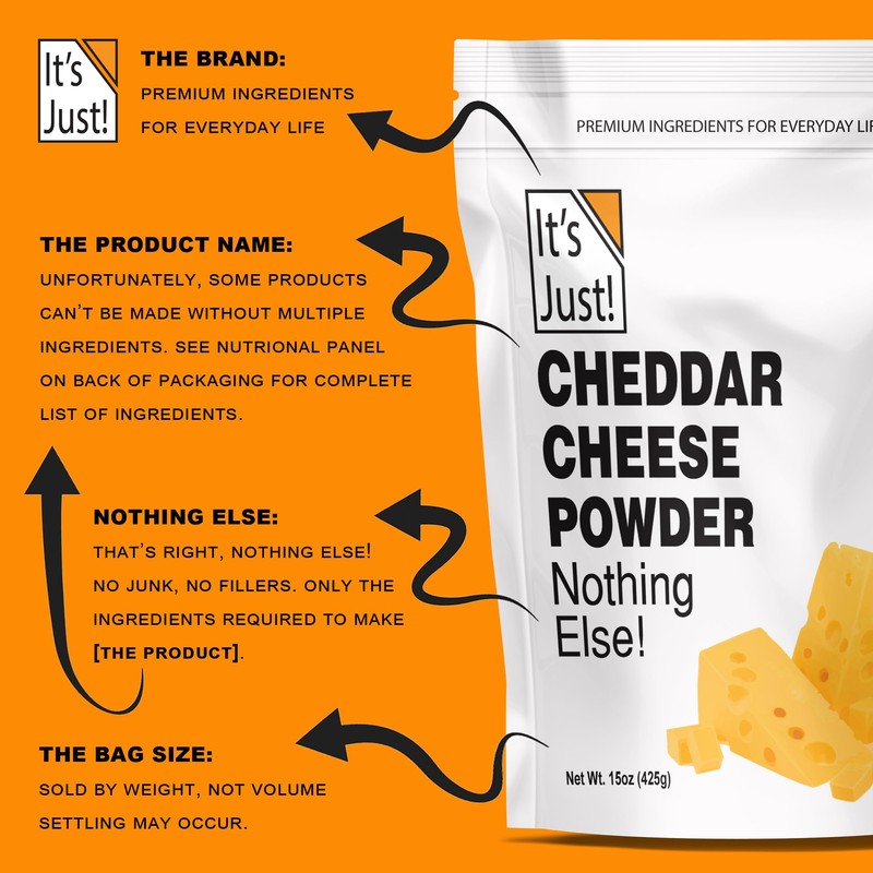It's Just - Cheddar Cheese Powder, 15oz, Made with Real