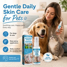 Pet Itch Relief Spray for Dogs & Cats – Gentle Skin Care Mist for Sensitive Skin, Bath Time & Daily Grooming