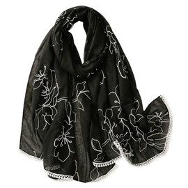 FAIRYGATE Women's Viscose Polyester XXL Colourful Multicoloured Scarves & Scarves for Girls Gift, 5022, 33.5X70.5 Inch