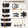 UMETRE pots and Pans Set, Nonstick Cookware Set Detachable Handle,