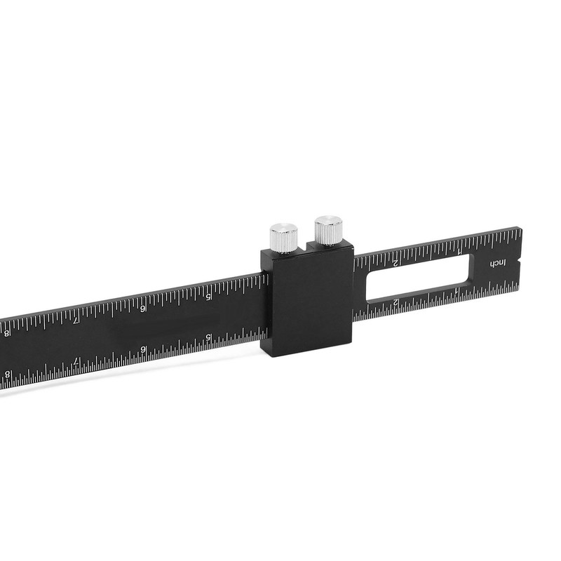 T Square Woodworking Ruler Aluminum Alloy Adjustable Slide Stop Scribing