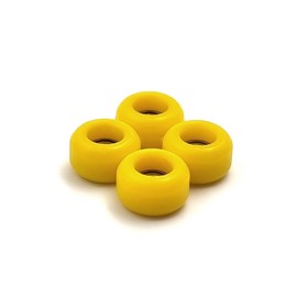SPITBOARDS Fingerboard Bearing Wheels, CNC Polyurethane, Set of 4 Wheels, Finger Skate Wheels, Wheels (Yellow)