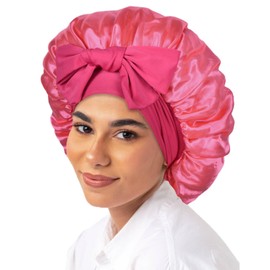 COOLCHI Satin Bonnet Silk Bonnet for Sleeping Women Double Layers Soft Lined Hair Bonnets with Elastic Tie Band Night Cap for Women Girls