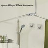 Cokritsm 2 x Corner Connectors for Curtain Rods, Adjustable Curtain