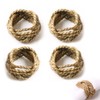 6 pieces handmade napkin rings, woven napkin rings, natural napkin