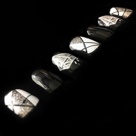 O2 Salon 5618 Full Cover Graphic Design Acrylic Fake False Nails Art Tips for Nail salon, Girls, Women, Bridal Wedding Dating Party (48 pcs/ 2 set)