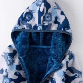 Feidoog Toddler Polar Fleece Jacket Hooded Baby Boys Girls Autumn Winter Long Sleeve Thick Warm Outerwear,Lion,2-3T