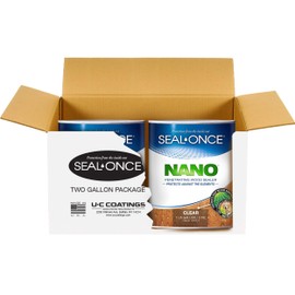 Seal-Once Nano Penetrating Wood Sealer - Premium Waterproof Sealant - 2 Gallon Clear Wood Sealant